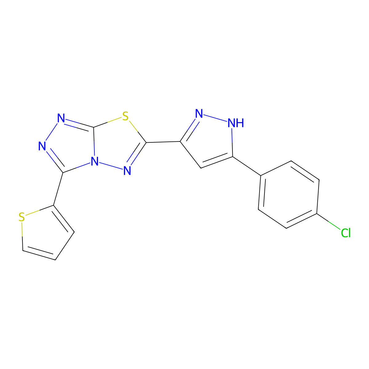 C16H9ClN6S2 molecular structure, CAS 1027617-92-0