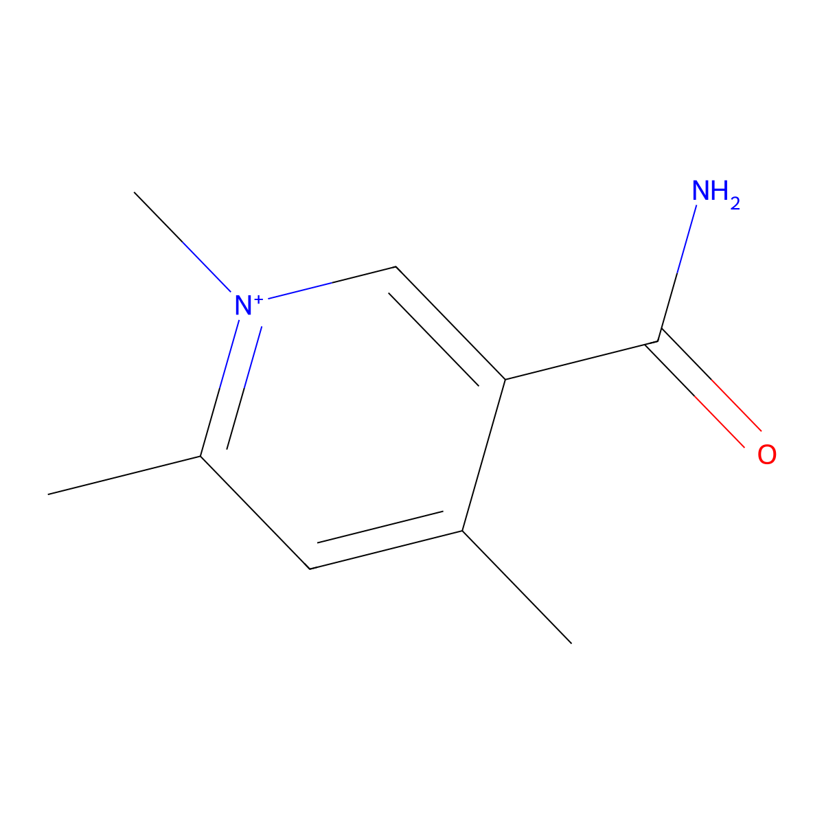 1,4,6-Trimethylpyridin-1-ium-3-carboxamide molecular structure, CAS 1027621-21-1
