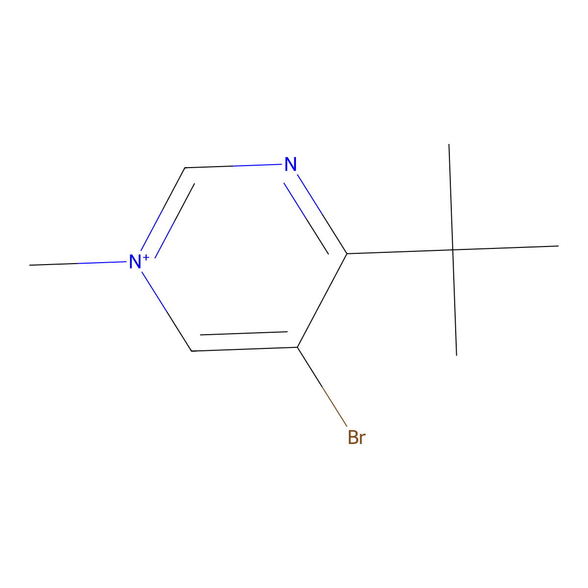5-Bromo-4-tert-butyl-1-methylpyrimidin-1-ium molecular structure, CAS 1027621-24-4