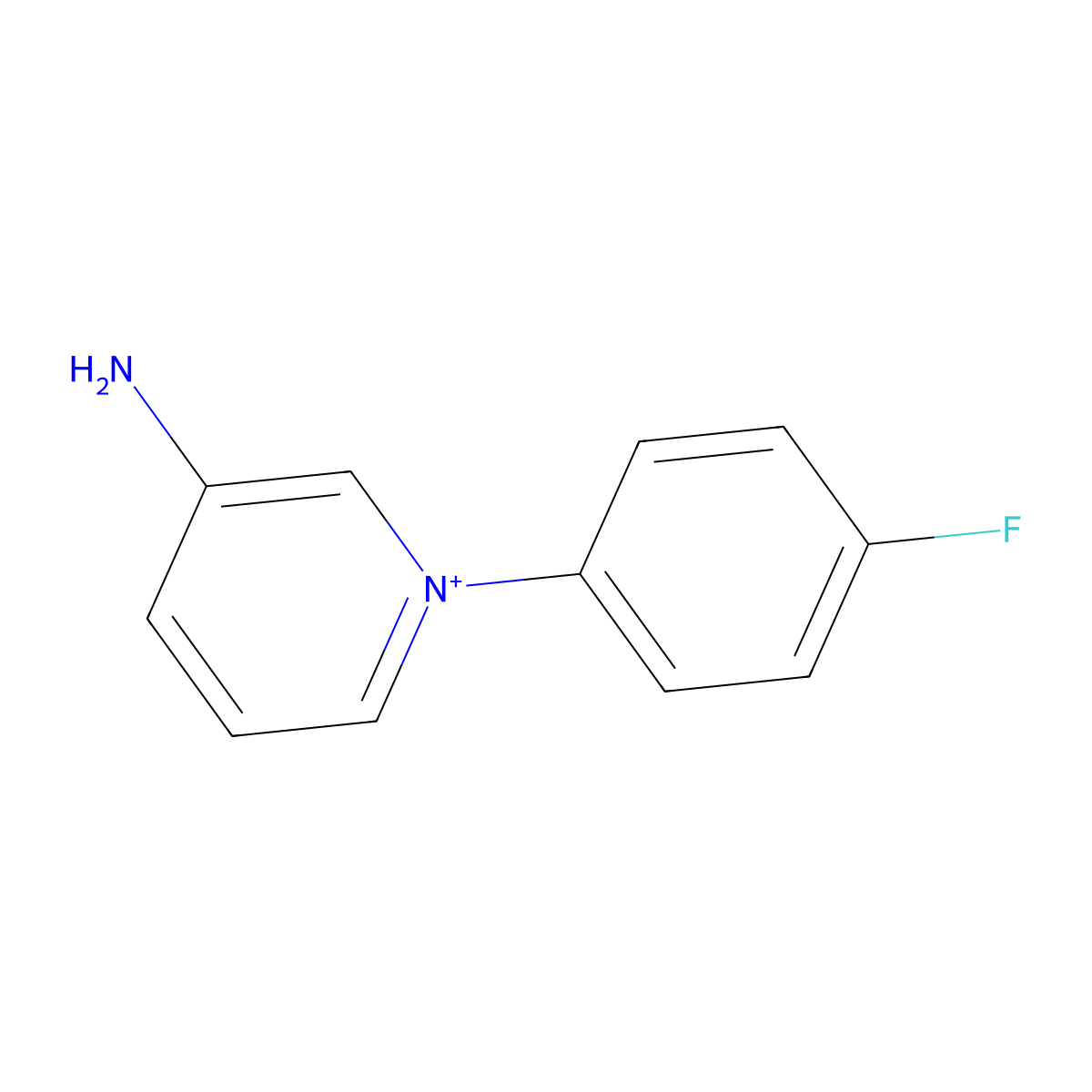 3-Amino-1-(4-fluorophenyl)pyridinium molecular structure, CAS 1027630-35-8
