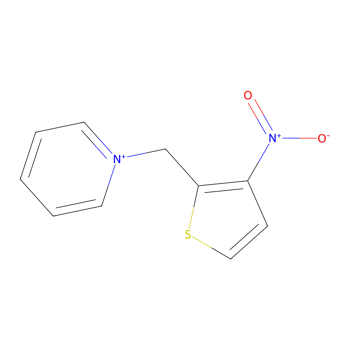 1-[(3-Nitro-2-thienyl)methyl]pyridinium molecular structure, CAS 1027630-59-6