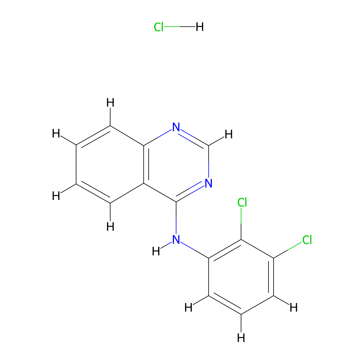 N-(2,3-dichlorophenyl)quinazolin-4-amine Hydrochloride molecular structure, CAS 1027640-72-7