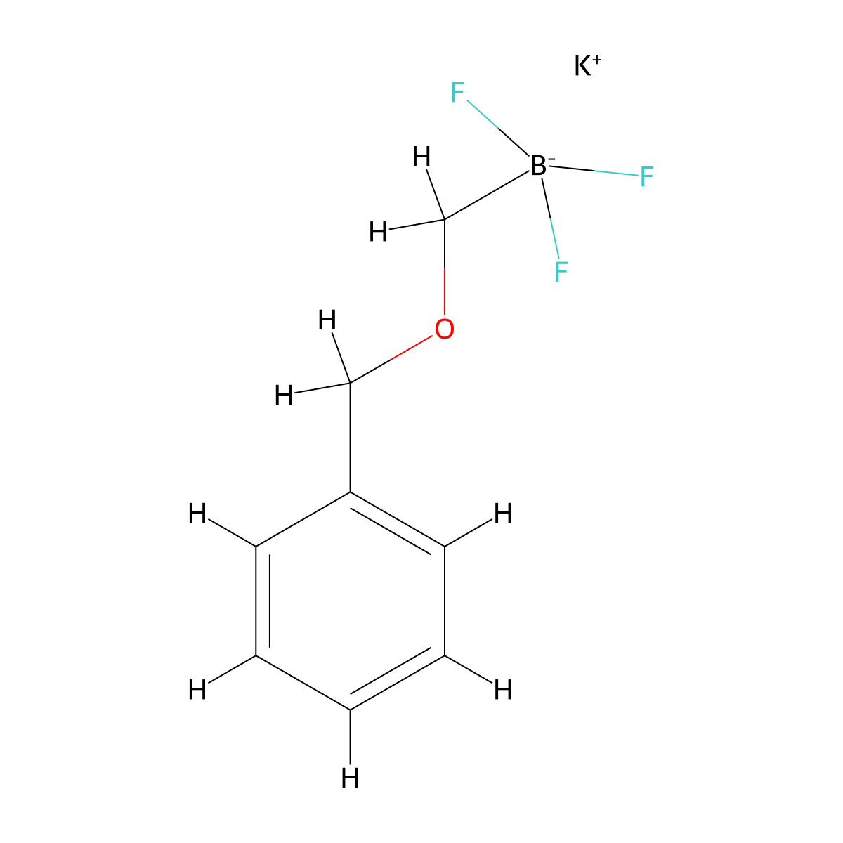 Potassium ((benzyloxy)methyl)(trifluoro)borate(1-) molecular structure, CAS 1027642-25-6