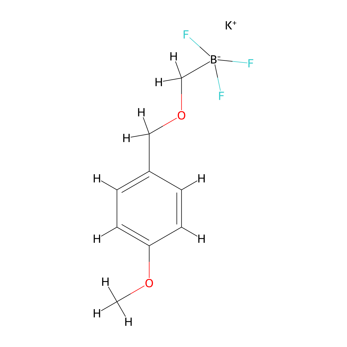 Potassium trifluoro((((4-methoxyphenyl)methoxy)methyl))boranuide molecular structure, CAS 1027642-26-7