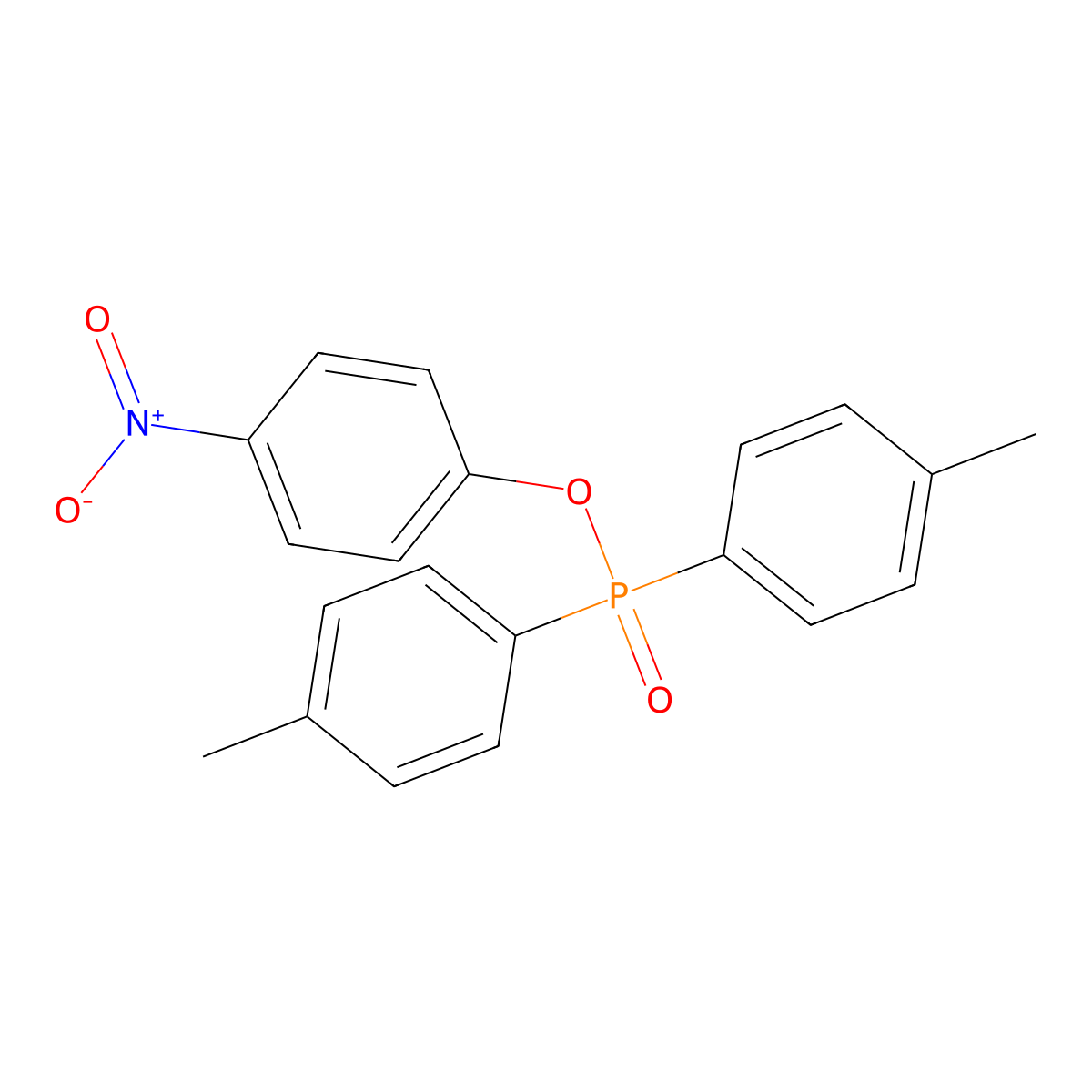 Phosphinic acid, bis(4-methylphenyl)-, 4-nitrophenyl ester molecular structure, CAS 102767-80-6