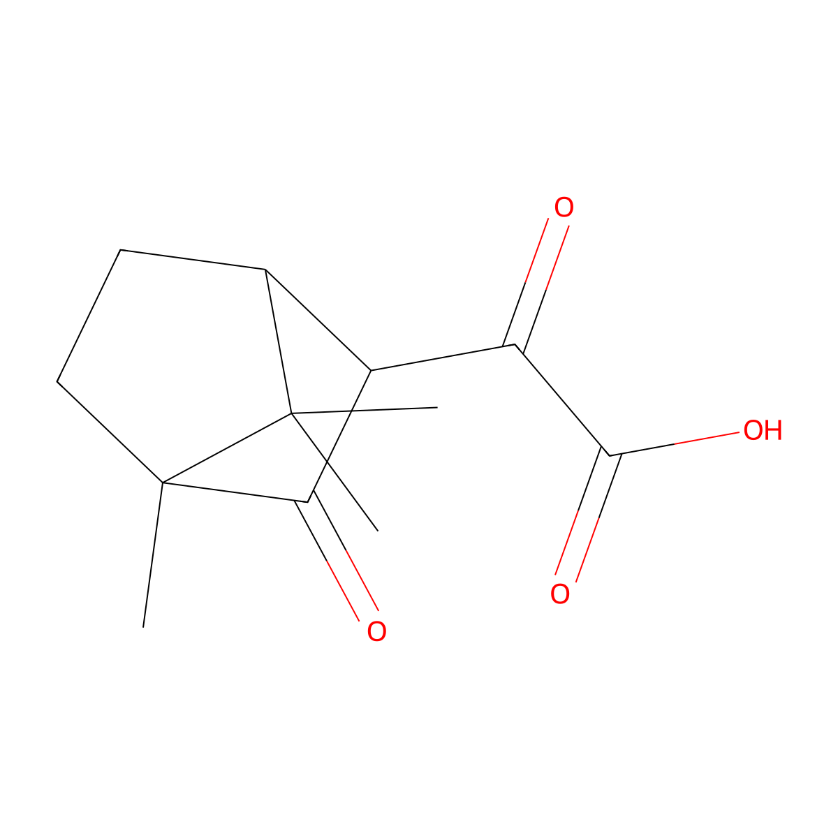 2-Oxo-2-{4,7,7-trimethyl-3-oxobicyclo[2.2.1]heptan-2-yl}acetic acid molecular structure, CAS 10277-34-6