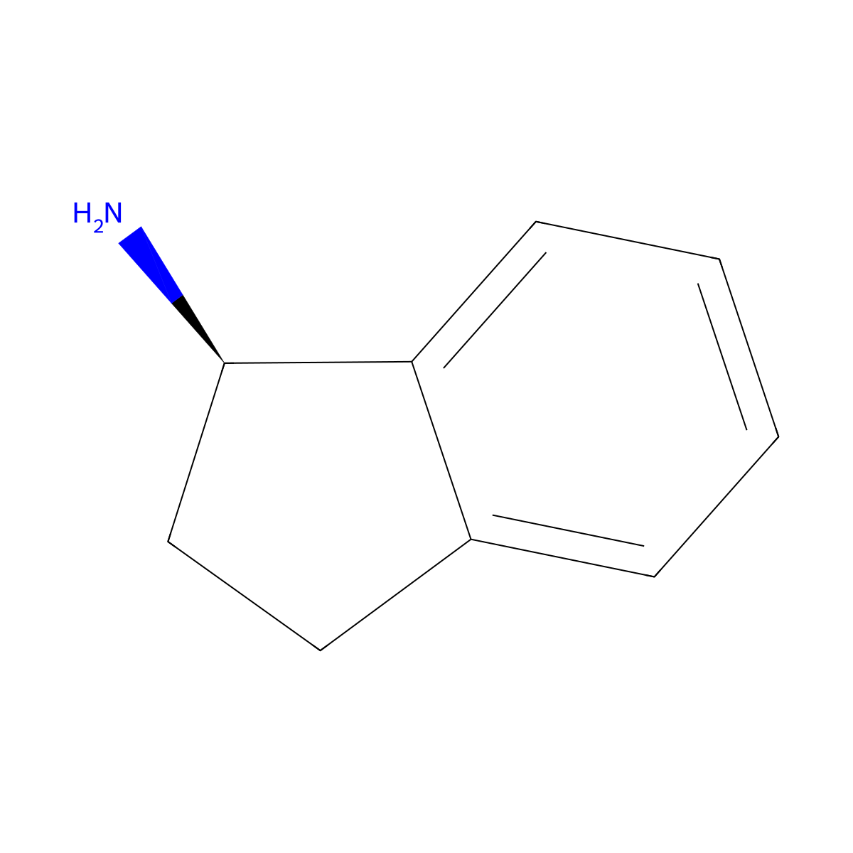 (R)-(-)-1-Aminoindan molecular structure, CAS 10277-74-4