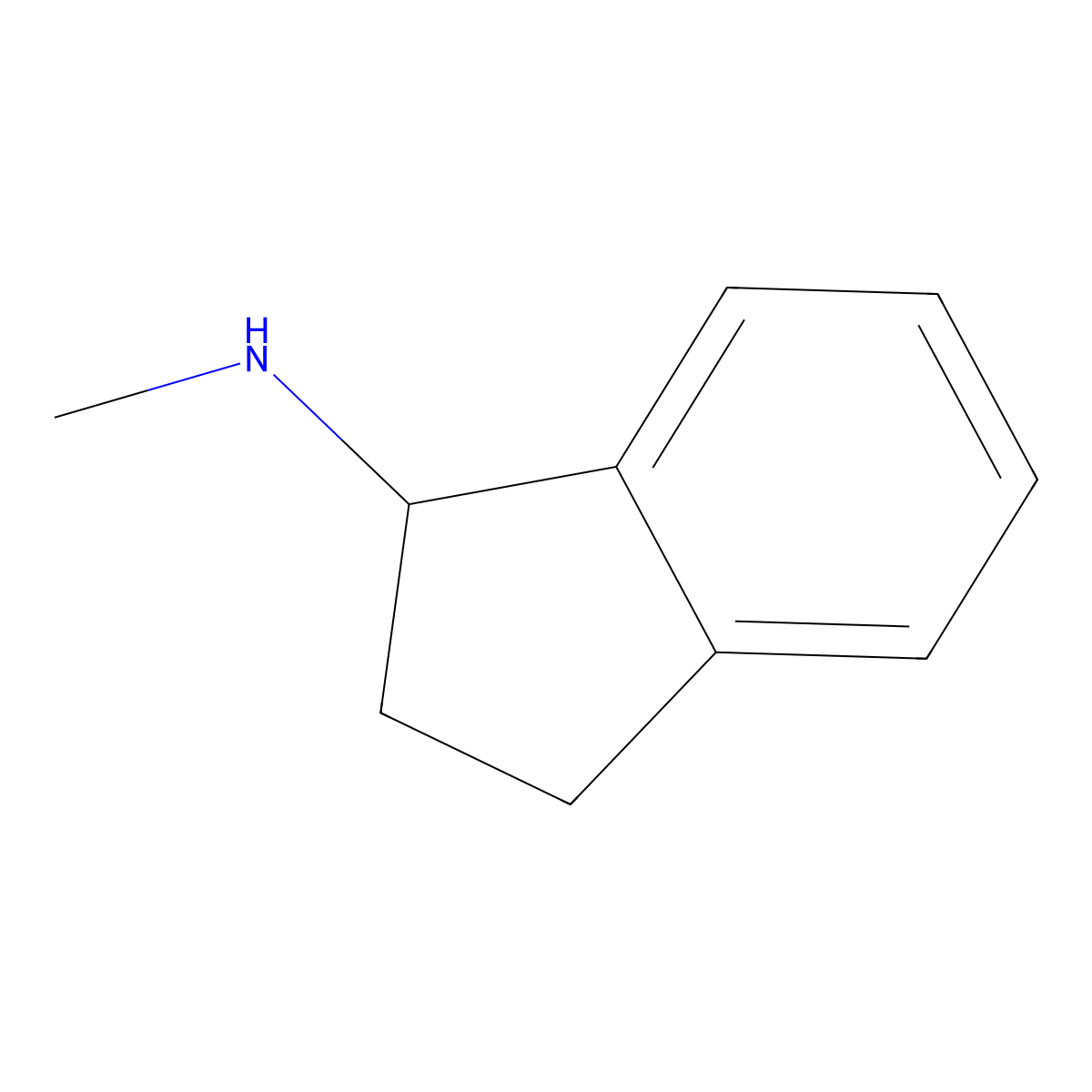 N-Methyl-1(R)-aminoindan molecular structure, CAS 10277-78-8
