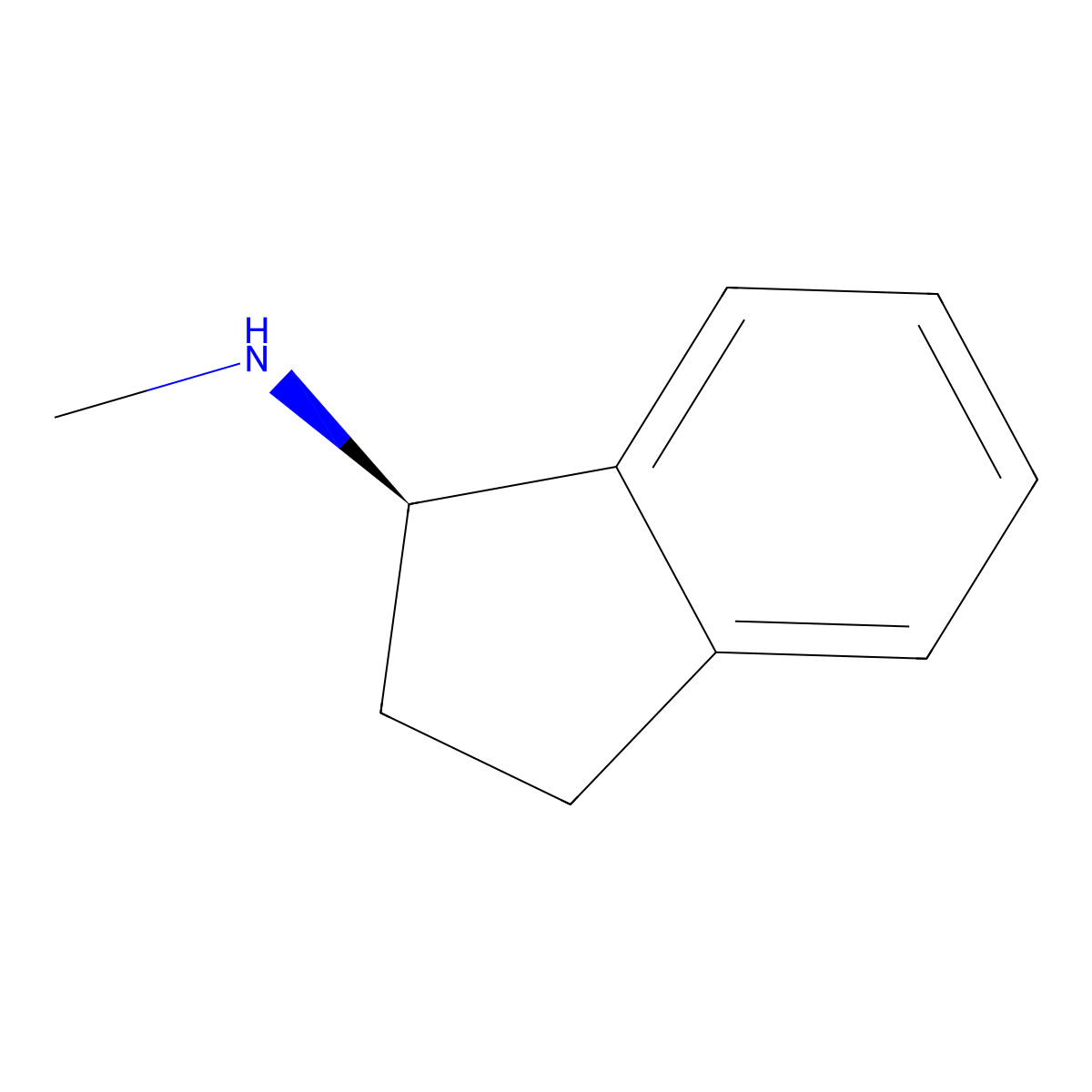 N-Methyl-1(R)-aminoindan molecular structure, CAS 10277-78-8