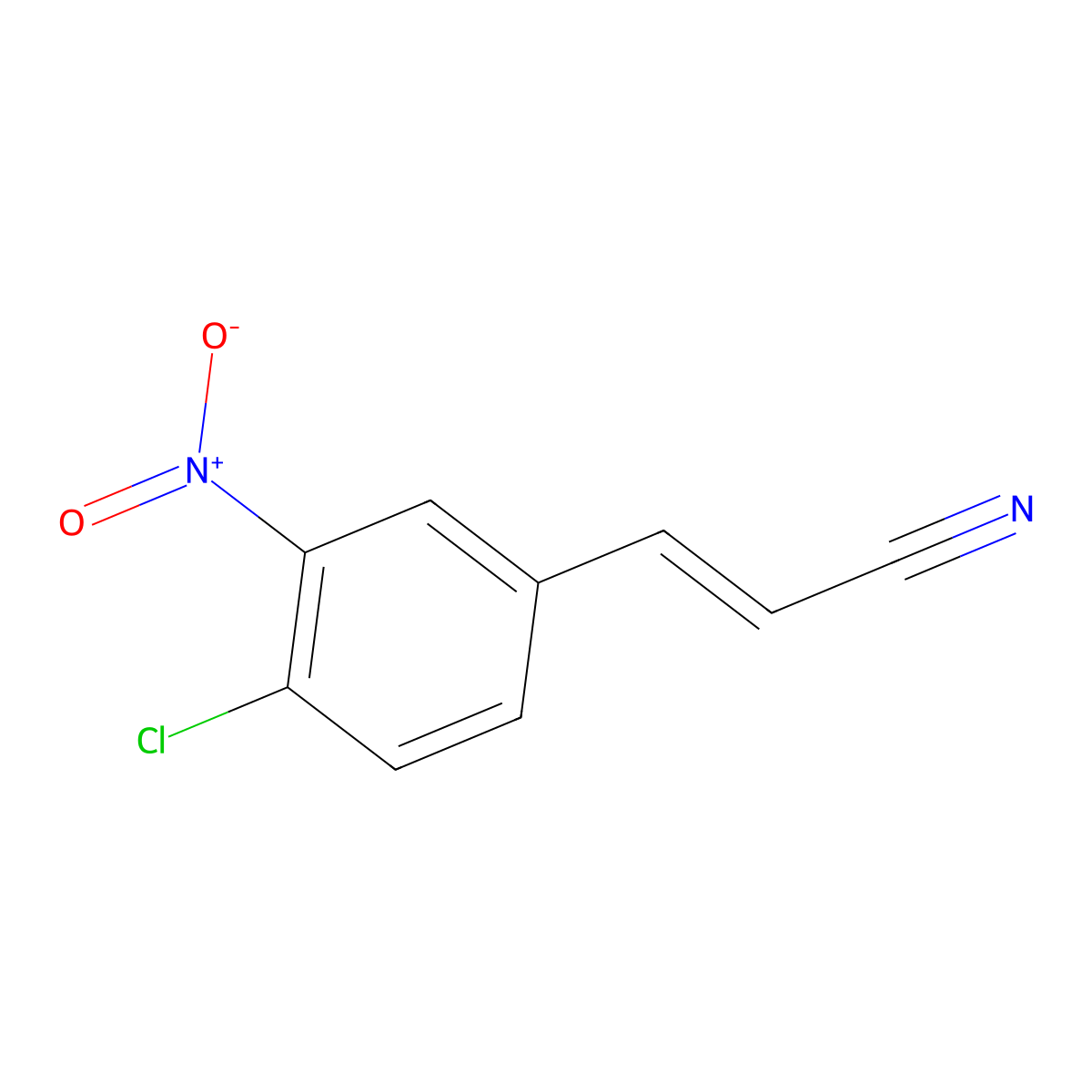 3-(4-Chloro-3-nitrophenyl)prop-2-enenitrile molecular structure, CAS 1027720-44-0