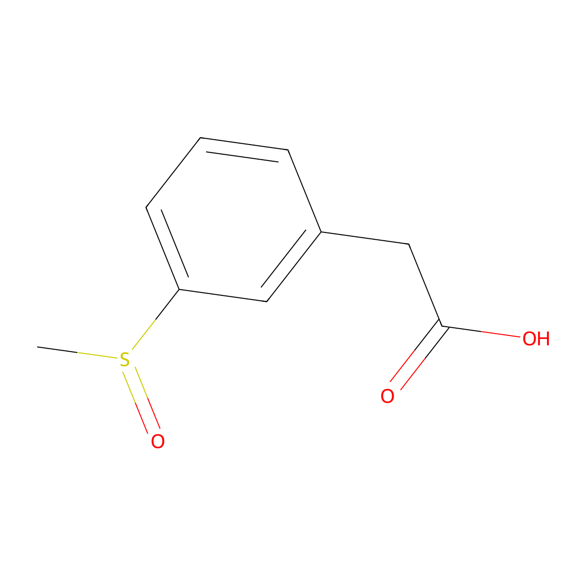3-(Methylsulfinyl)phenylacetic acid molecular structure, CAS 1027730-68-2