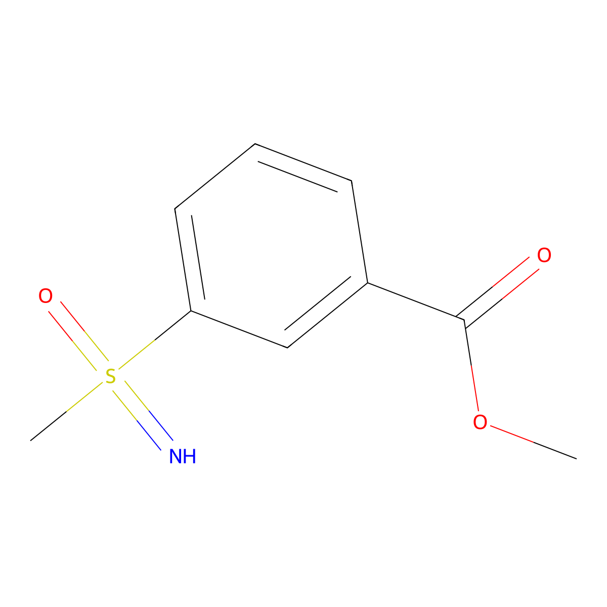 Methyl 3-[imino(methyl)oxo-lambda6-sulfanyl]benzoate molecular structure, CAS 1027730-86-4