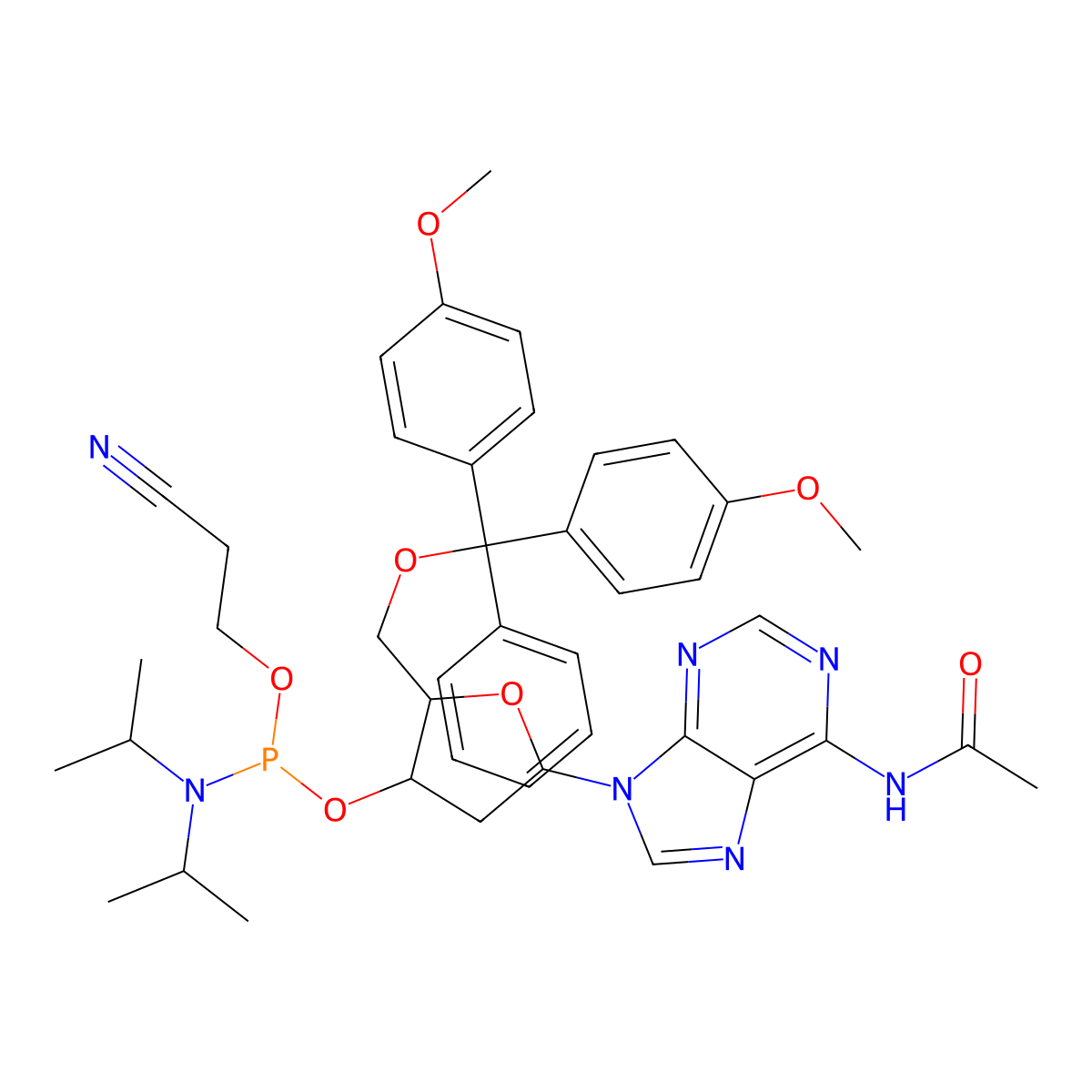 Ac-dA Phosphoramidite molecular structure, CAS 1027734-01-5