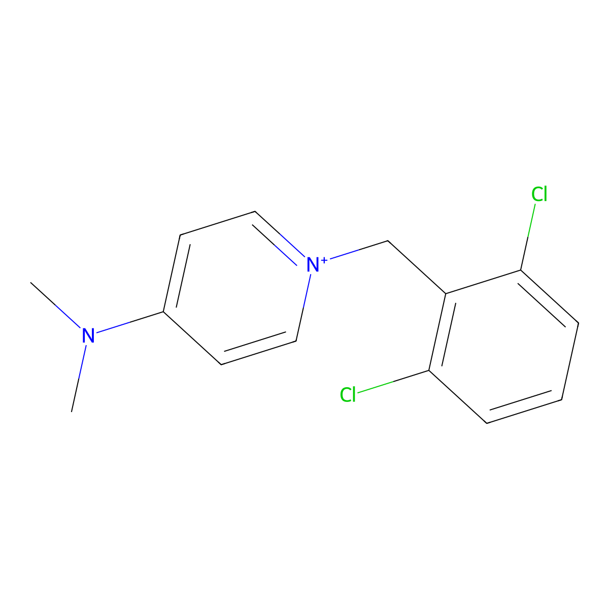 1-(2,6-Dichlorobenzyl)-4-(dimethylamino)pyridinium molecular structure, CAS 1027741-04-3