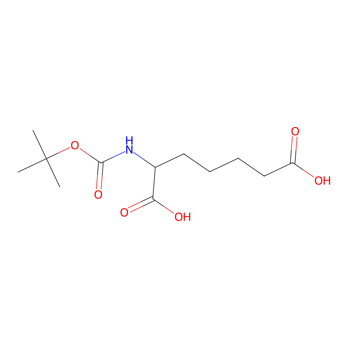 Boc-DL-2-aminoheptanedioic acid molecular structure, CAS 1027776-55-1