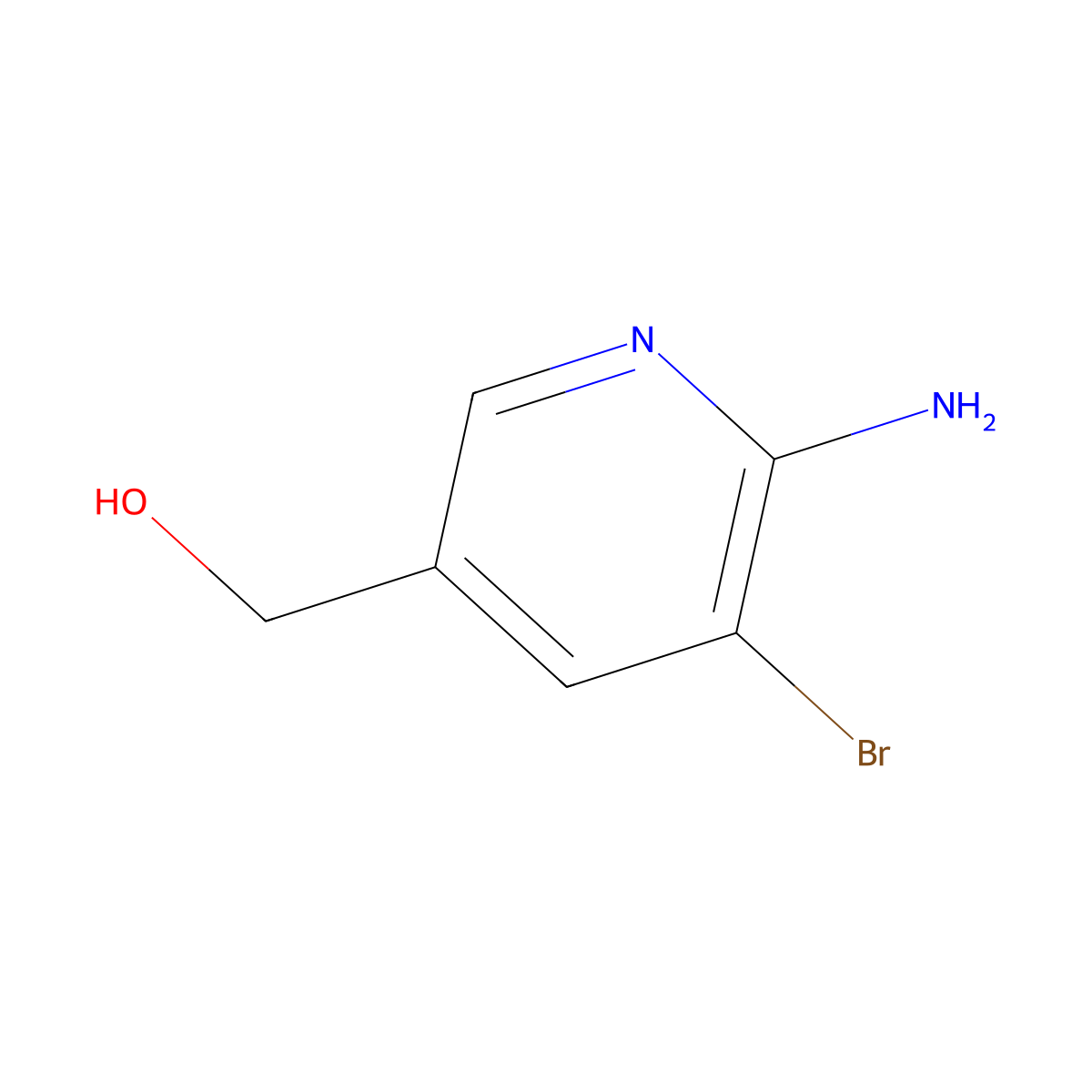 (6-Amino-5-bromopyridin-3-yl)methanol molecular structure, CAS 1027785-19-8