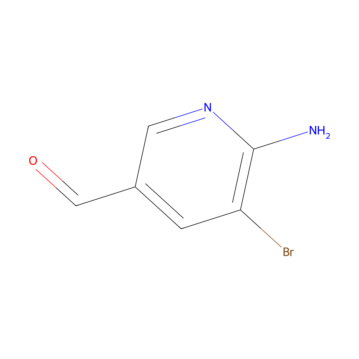 6-Amino-5-bromonicotinaldehyde molecular structure, CAS 1027785-21-2