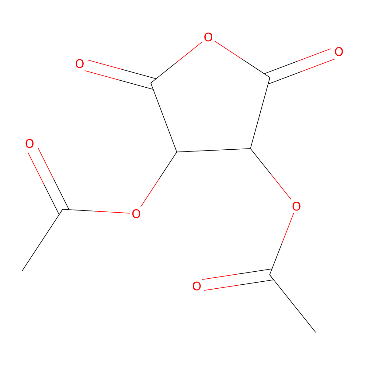 2,5-Dioxooxolane-3,4-diyl diacetate molecular structure, CAS 102779-13-5