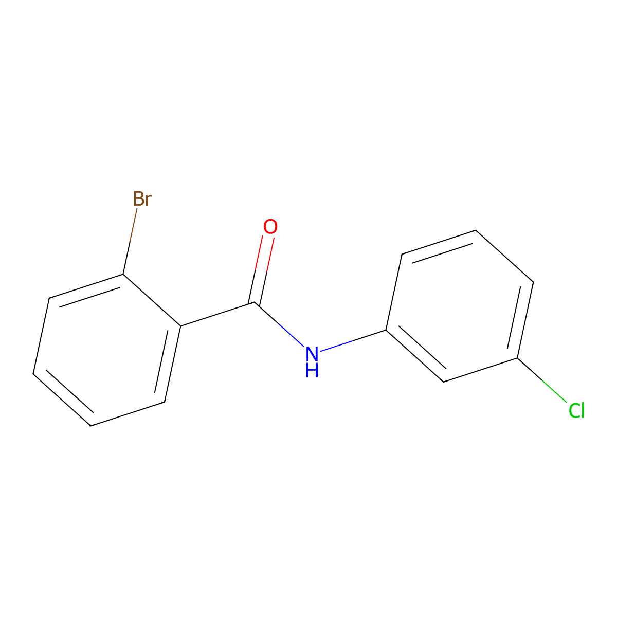 2-bromo-N-(3-chlorophenyl)benzamide molecular structure, CAS 10278-28-1
