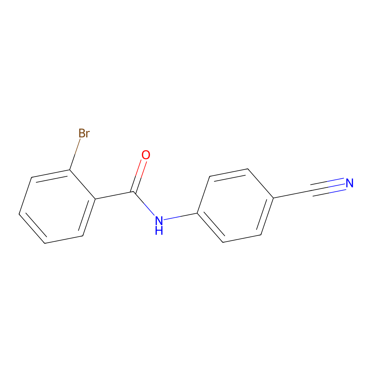 2-bromo-N-(4-cyanophenyl)benzamide molecular structure, CAS 10278-47-4
