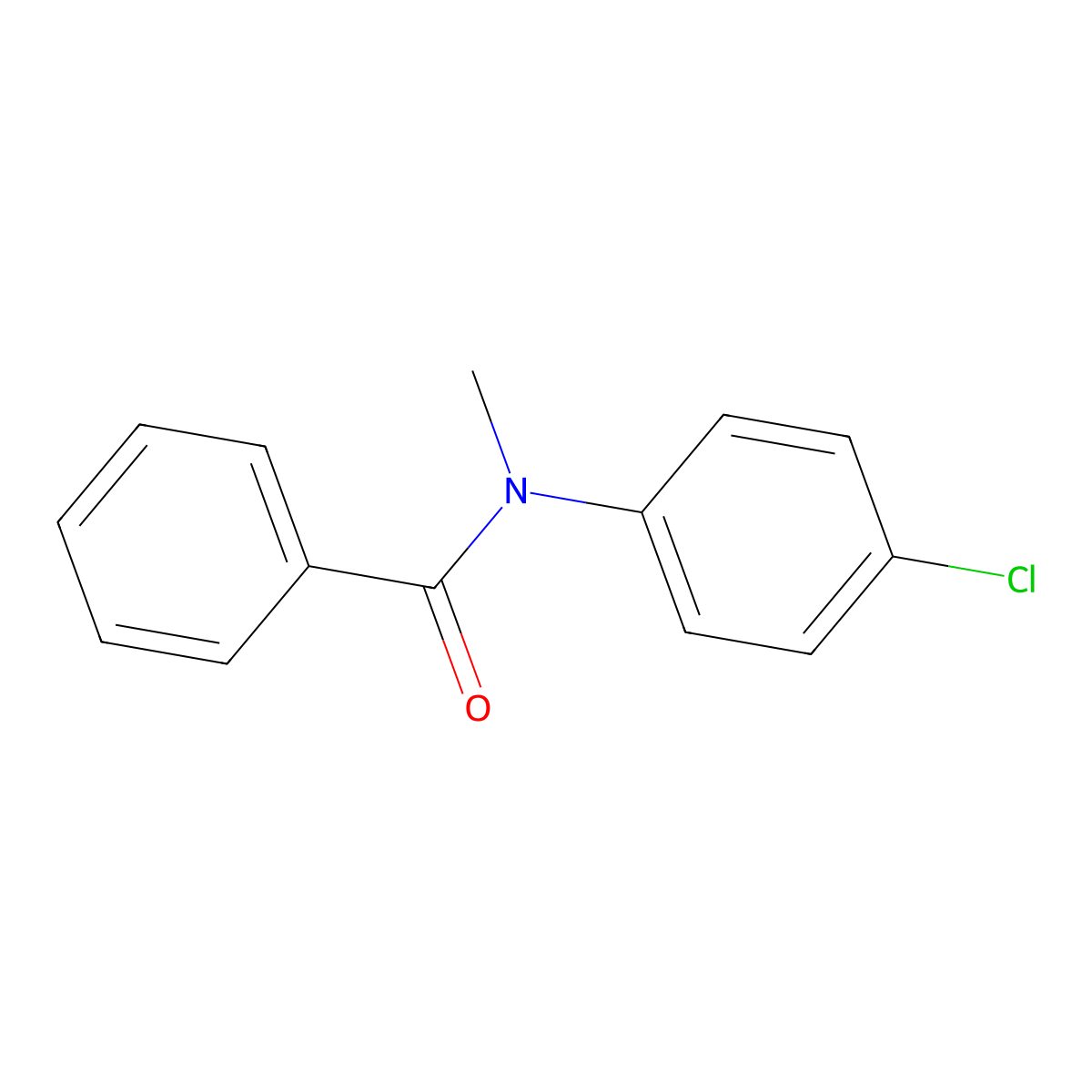 N-(4-chlorophenyl)-N-methylbenzamide molecular structure, CAS 10278-51-0