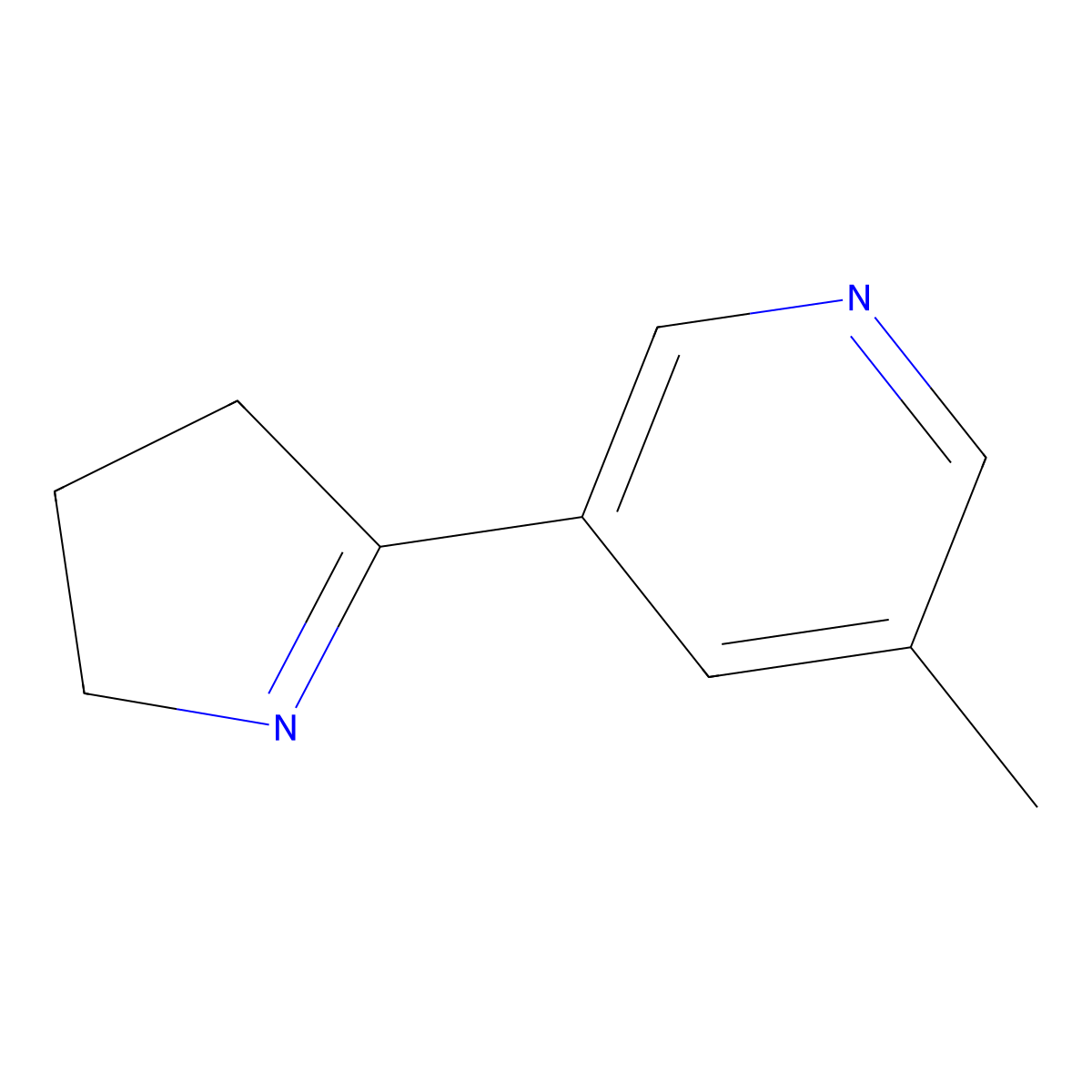 3-(3,4-Dihydro-2H-pyrrol-5-yl)-5-methylpyridine molecular structure, CAS 102780-52-9