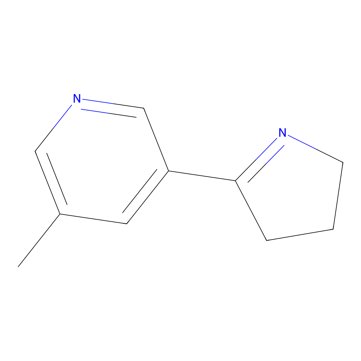 3-(3,4-Dihydro-2H-pyrrol-5-yl)-5-methylpyridine molecular structure, CAS 102780-52-9
