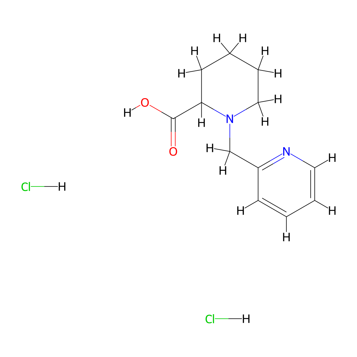 1-(Pyridin-2-ylmethyl)piperidine-2-carboxylic acid dihydrochloride molecular structure, CAS 1027803-08-2