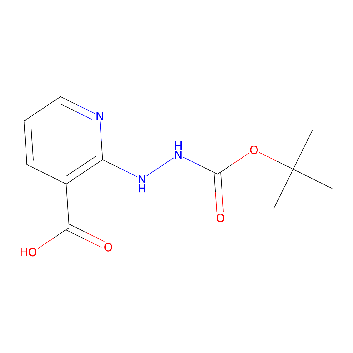 2-[2-(tert-Butoxycarbonyl)hydrazino]nicotinic acid molecular structure, CAS 1027808-61-2