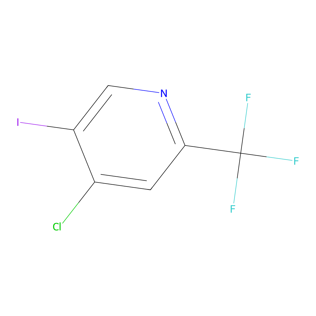 4-Chloro-5-iodo-2-(trifluoromethyl)pyridine molecular structure, CAS 1027818-88-7