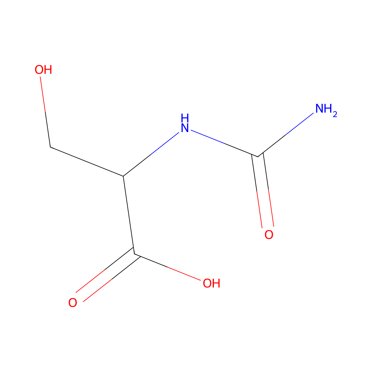 N-(Aminocarbonyl)serine molecular structure, CAS 102783-17-5