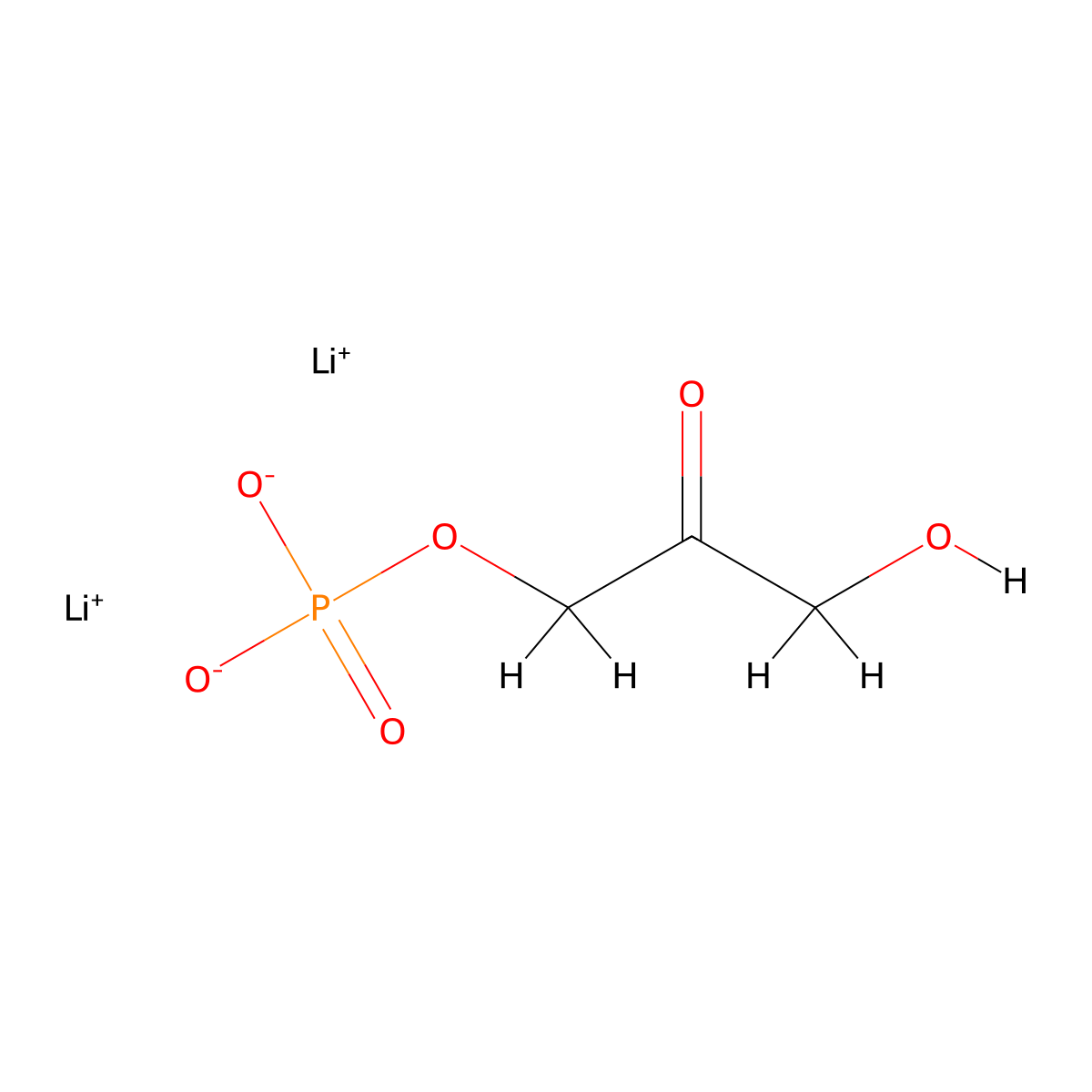 Dilithium 3-hydroxy-2-oxopropyl phosphate molecular structure, CAS 102783-56-2