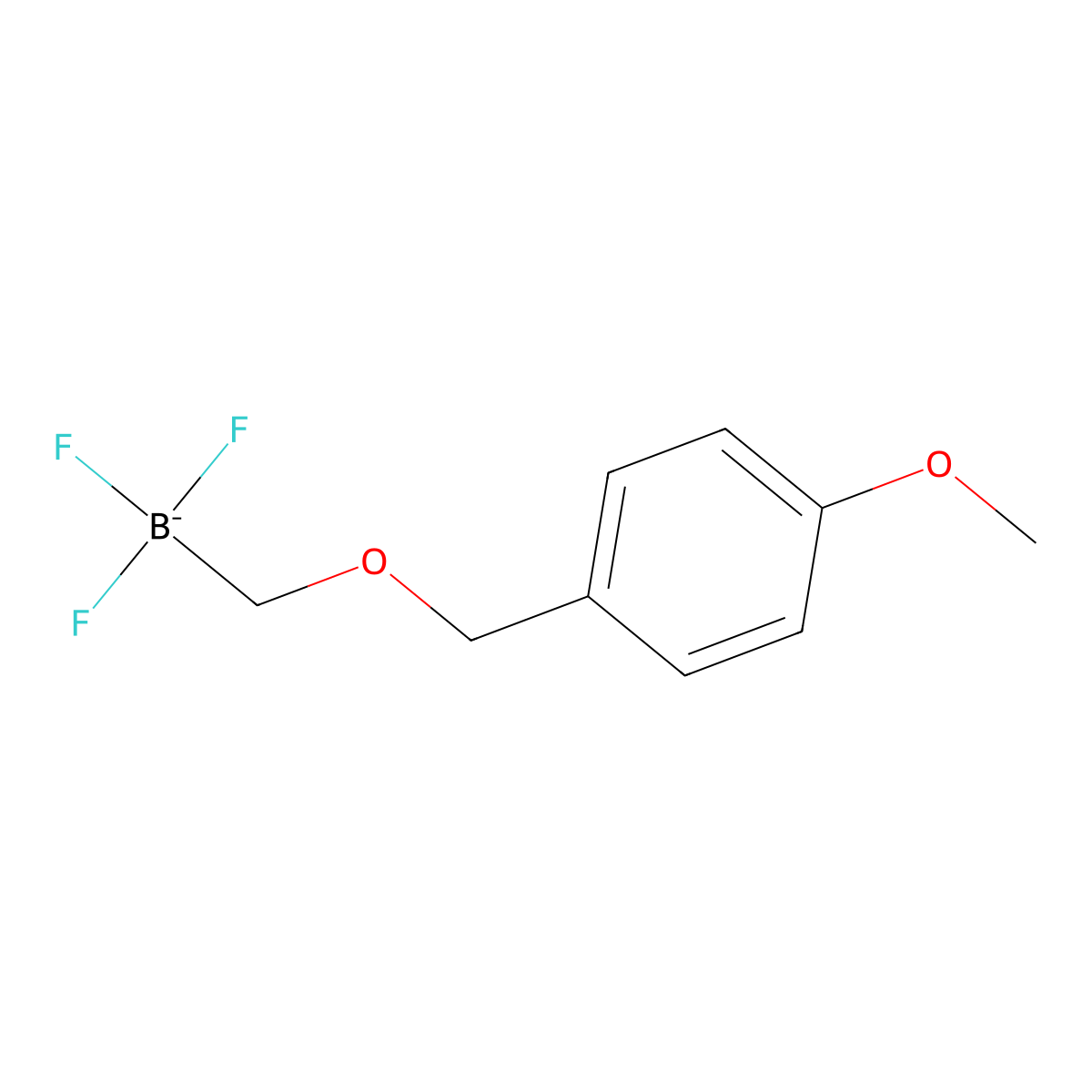 Trifluoro(((4-methoxybenzyl)oxy)methyl)borate molecular structure, CAS 1027882-74-1