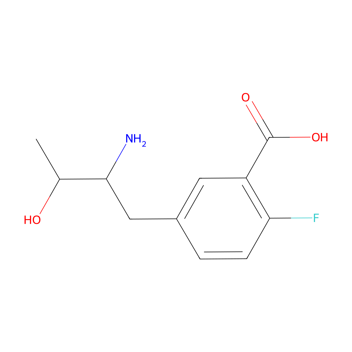 5-(2-Amino-3-hydroxybutyl)-2-fluorobenzoic acid molecular structure, CAS 1027883-74-4