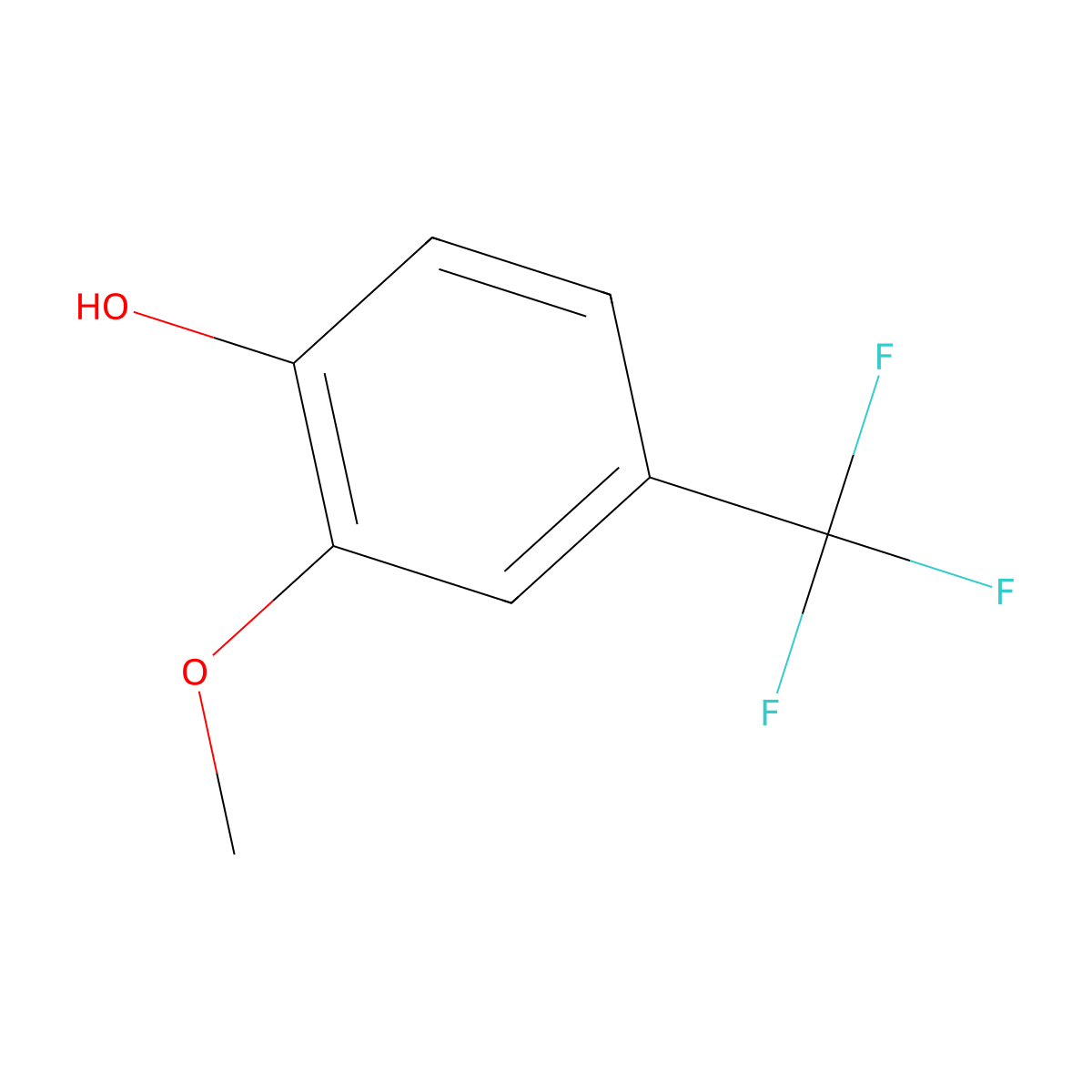 4-Hydroxy-3-methoxybenzotrifluoride molecular structure, CAS 1027888-79-4