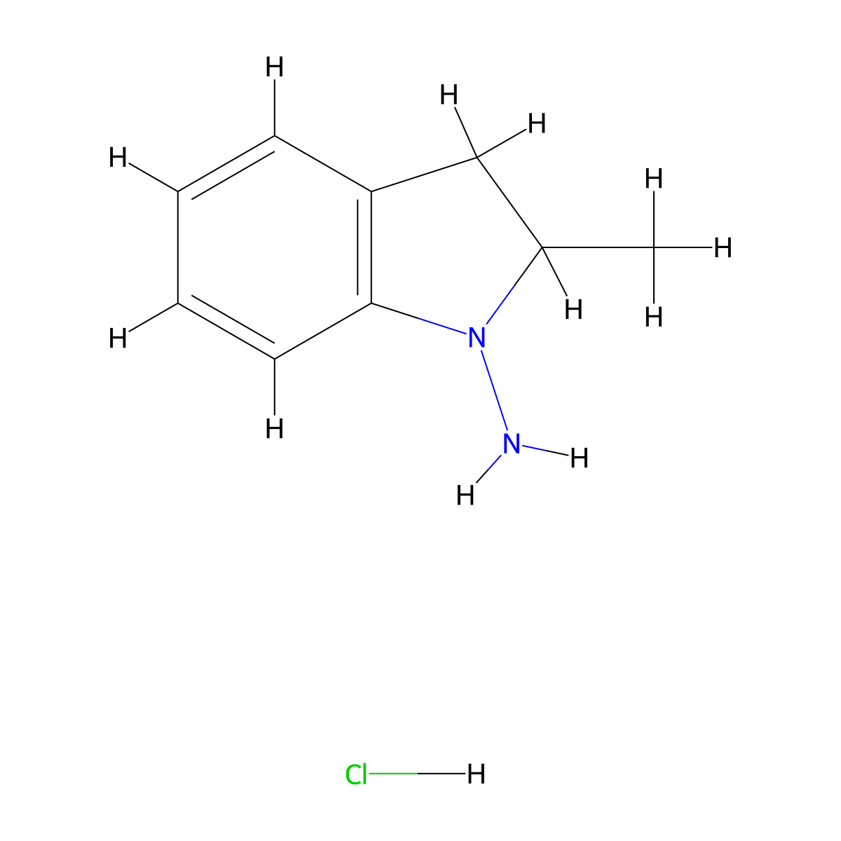 1-Amino-2-methylindoline hydrochloride molecular structure, CAS 102789-79-7