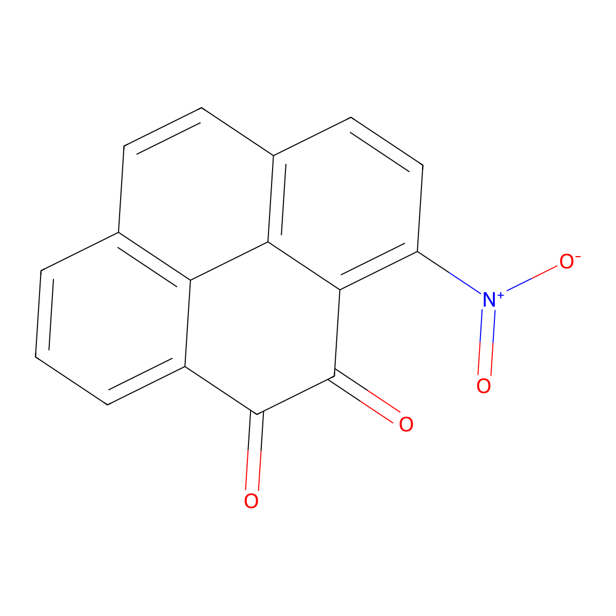 4,5-Pyrenedione, 3-nitro- molecular structure, CAS 102791-32-2