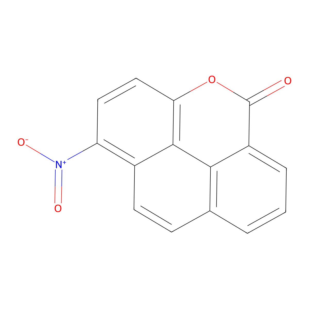 1-nitro-5H-phenanthro(4,5-bcd)pyran-5-one molecular structure, CAS 102791-33-3