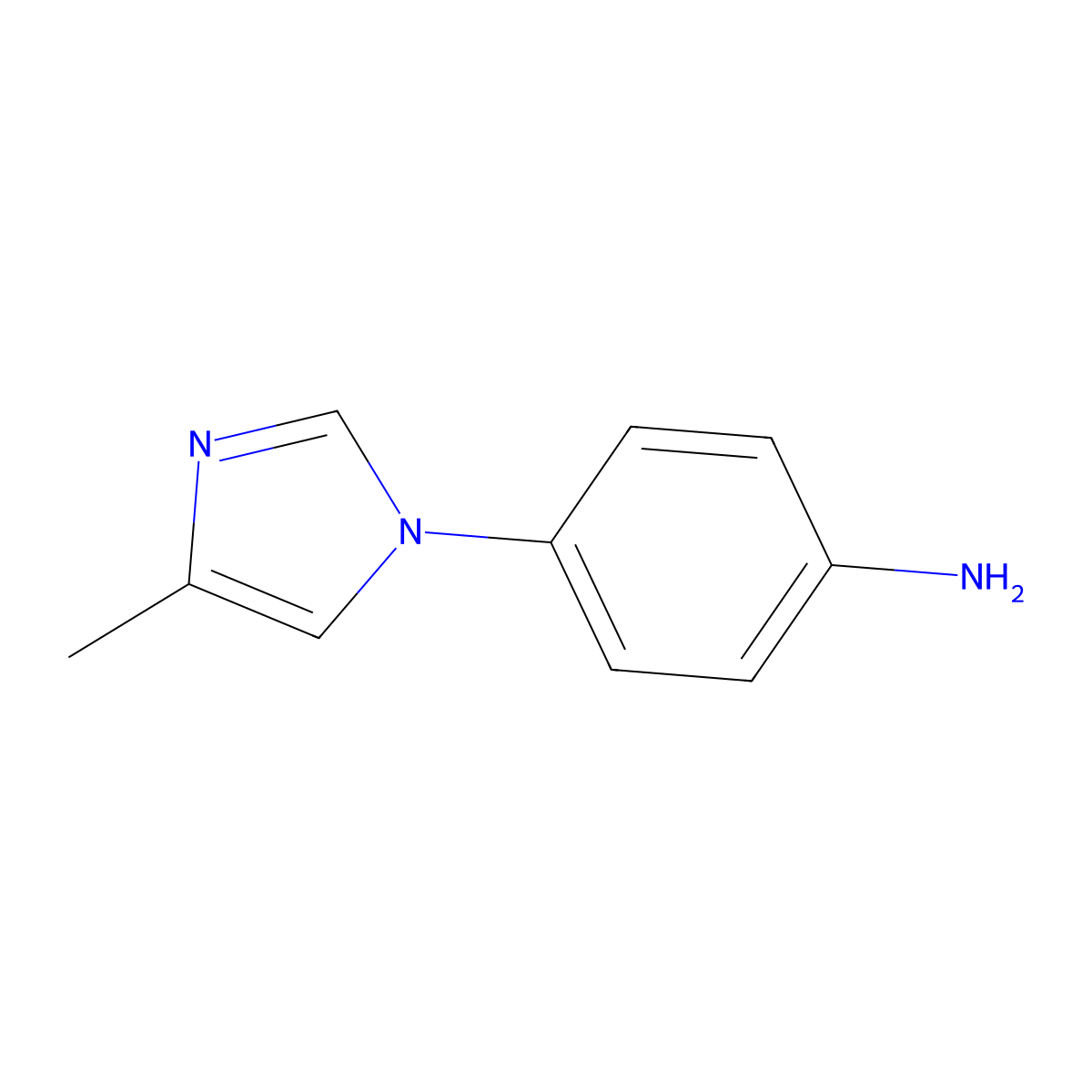 4-(4-Methyl-1h-imidazol-1-yl)benzenamine molecular structure, CAS 102791-87-7