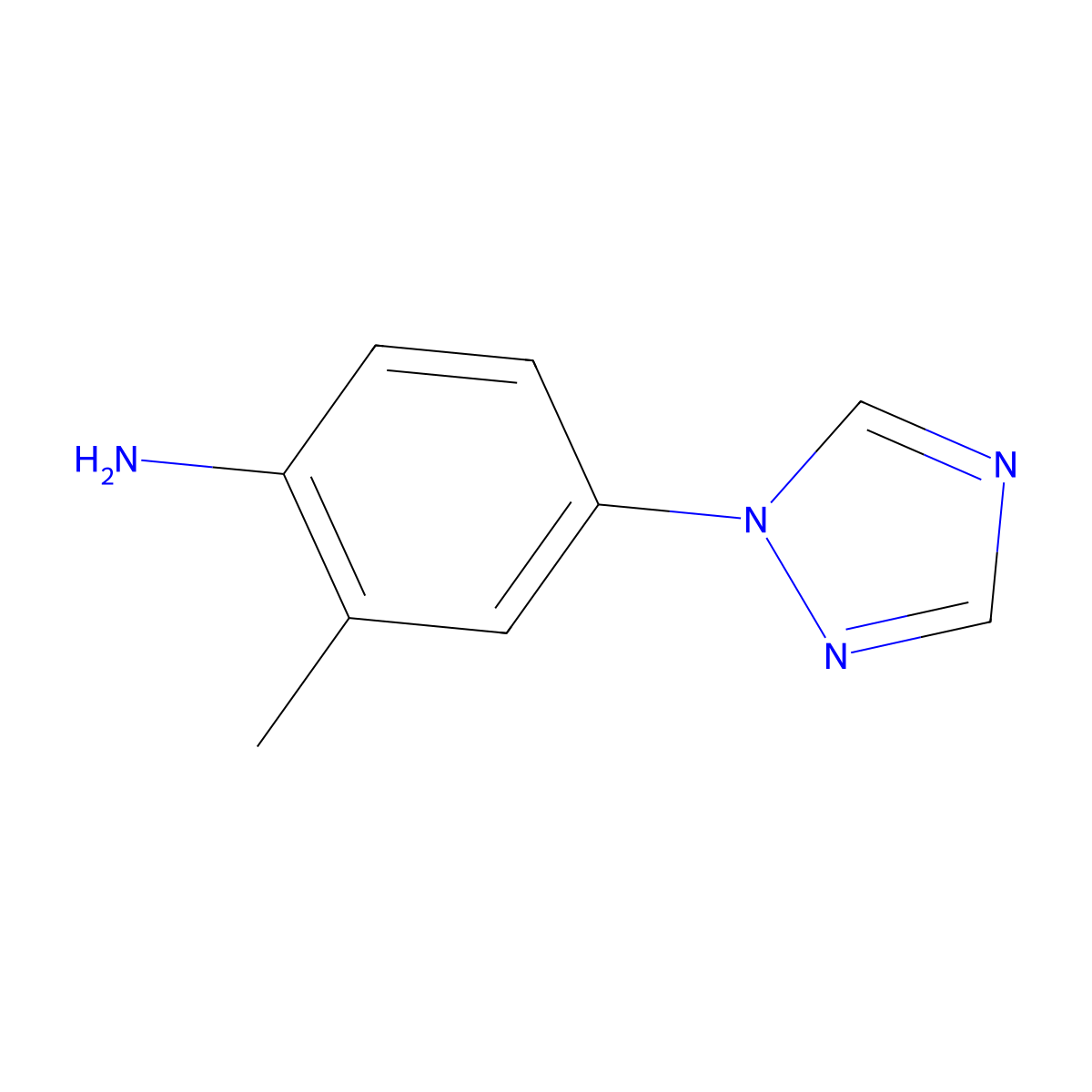 2-Methyl-4-[1,2,4]triazol-1-yl-phenylamine molecular structure, CAS 102791-90-2
