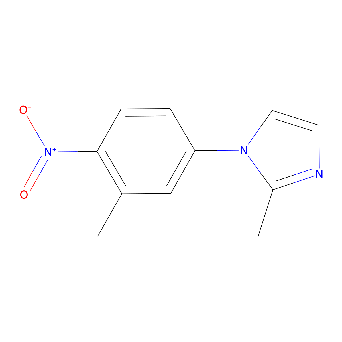 1H-Imidazole, 2-methyl-1-(3-methyl-4-nitrophenyl)- molecular structure, CAS 102791-93-5