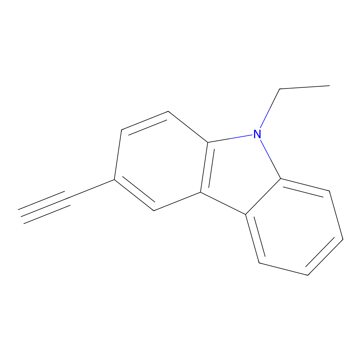 9-Ethyl-3-ethynyl-9H-carbazole molecular structure, CAS 102792-38-1