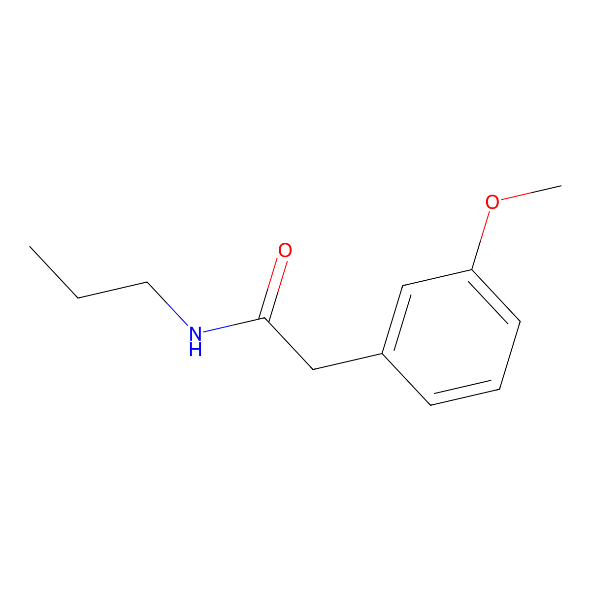 2-(3-methoxyphenyl)-N-propylacetamide molecular structure, CAS 1027924-71-5