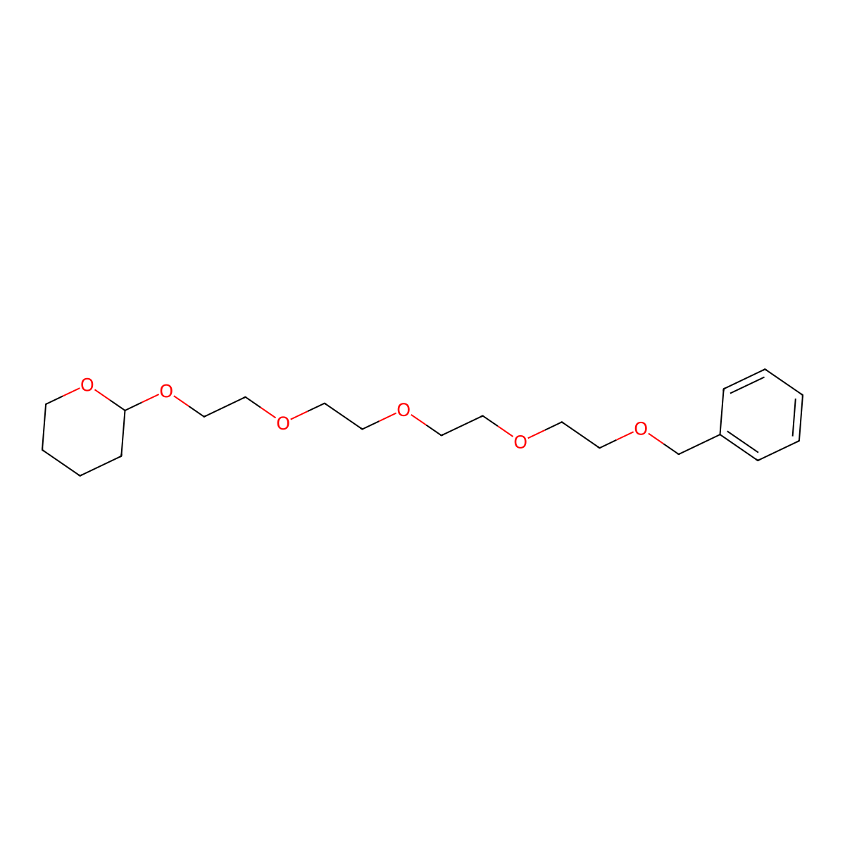 Benzyl-PEG4-THP molecular structure, CAS 1027926-86-8