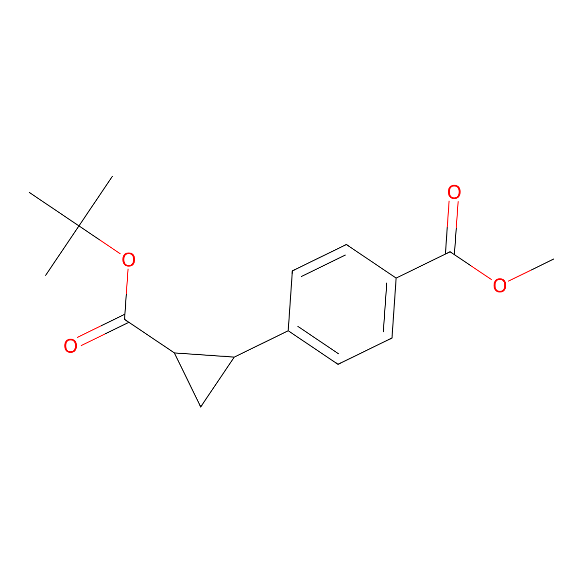 Methyl 4-(-2-(tert-butoxycarbonyl)cyclopropyl)benzoate molecular structure, CAS 1027951-36-5
