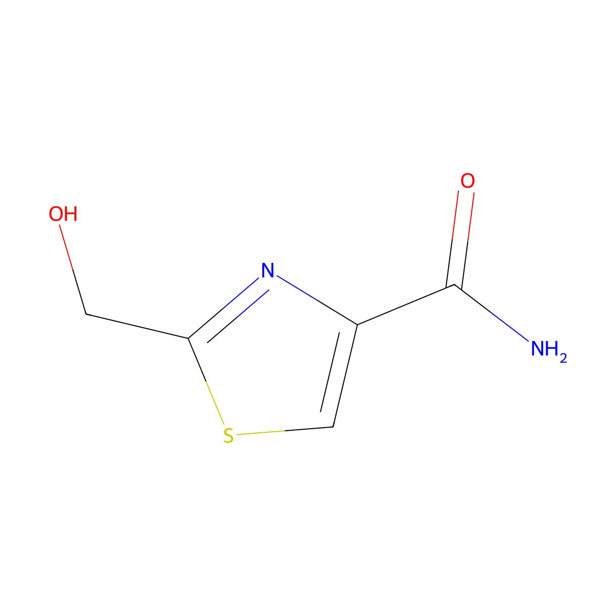 2-(Hydroxymethyl)-1,3-thiazole-4-carboxamide molecular structure, CAS 1027962-88-4