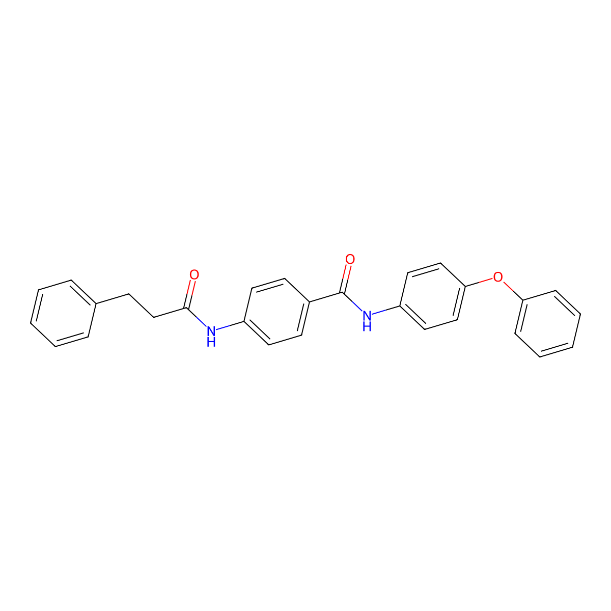 N-(4-phenoxyphenyl)-4-(3-phenylpropanoylamino)benzamide molecular structure, CAS 1027971-34-1