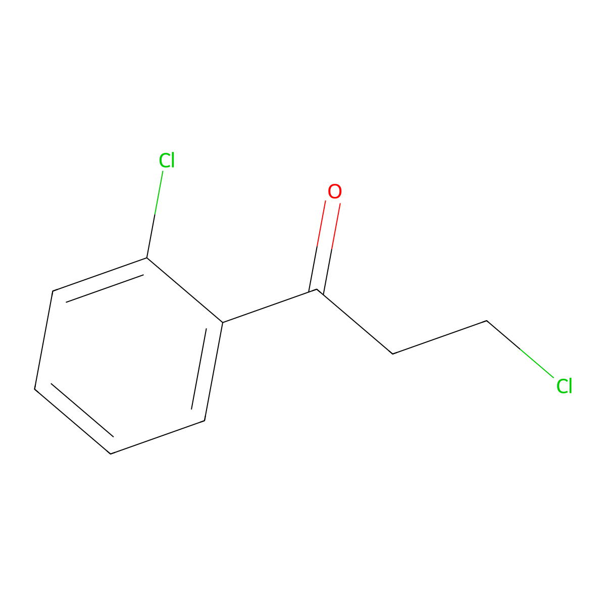 3-Chloro-1-(2-chlorophenyl)propan-1-one molecular structure, CAS 1027979-10-7