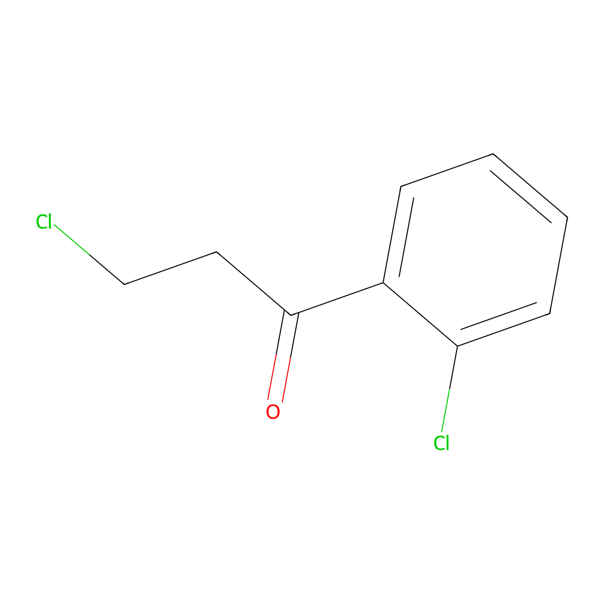 3-Chloro-1-(2-chlorophenyl)propan-1-one molecular structure, CAS 1027979-10-7