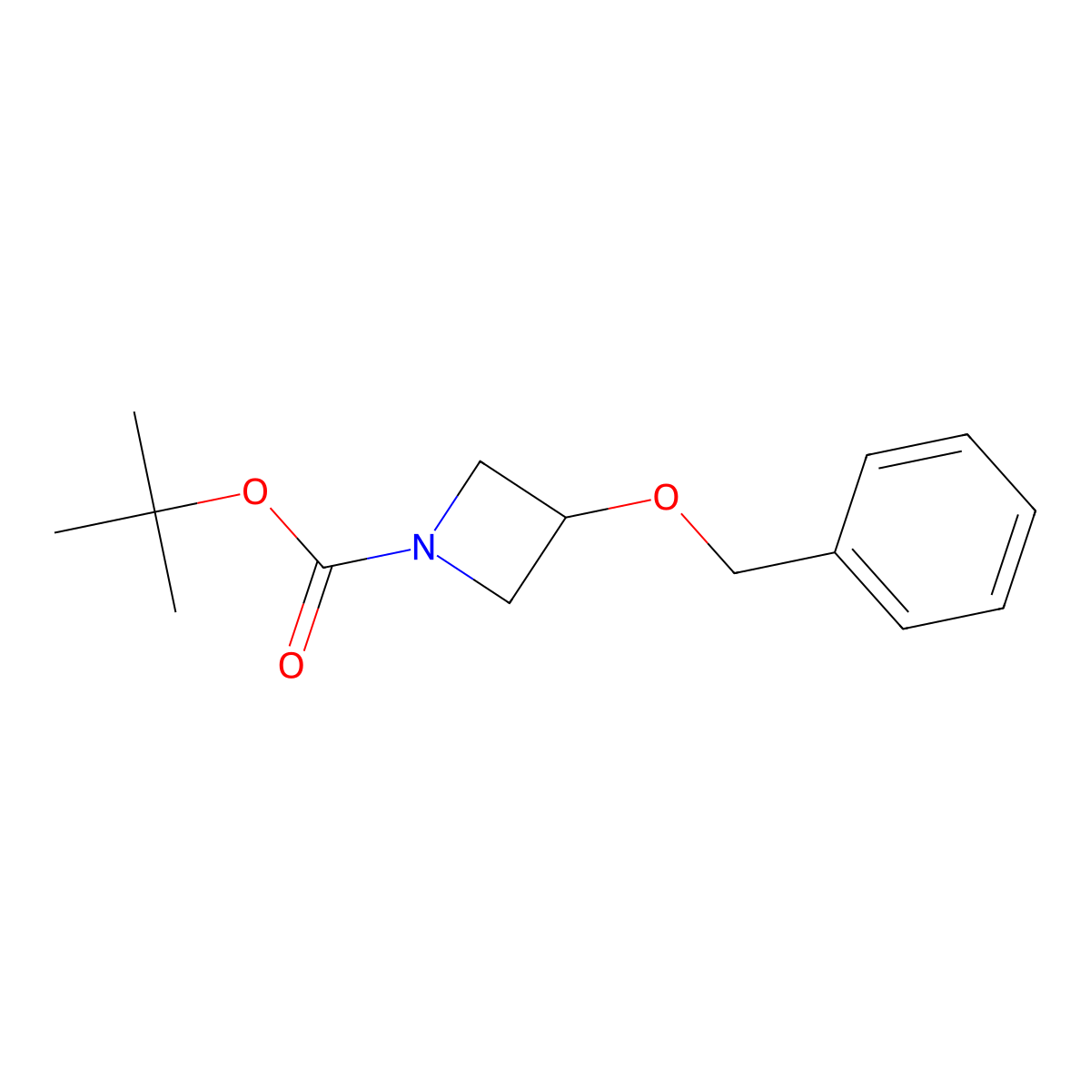 Tert-butyl 3-(benzyloxy)azetidine-1-carboxylate molecular structure, CAS 1027995-71-6